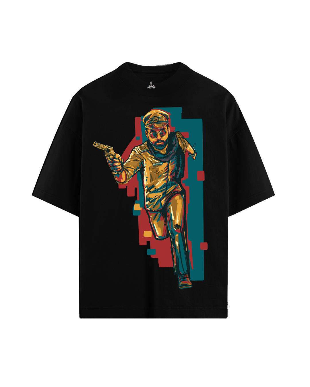 ASN Backprint - BLACK - Premium Oversized Tshirt