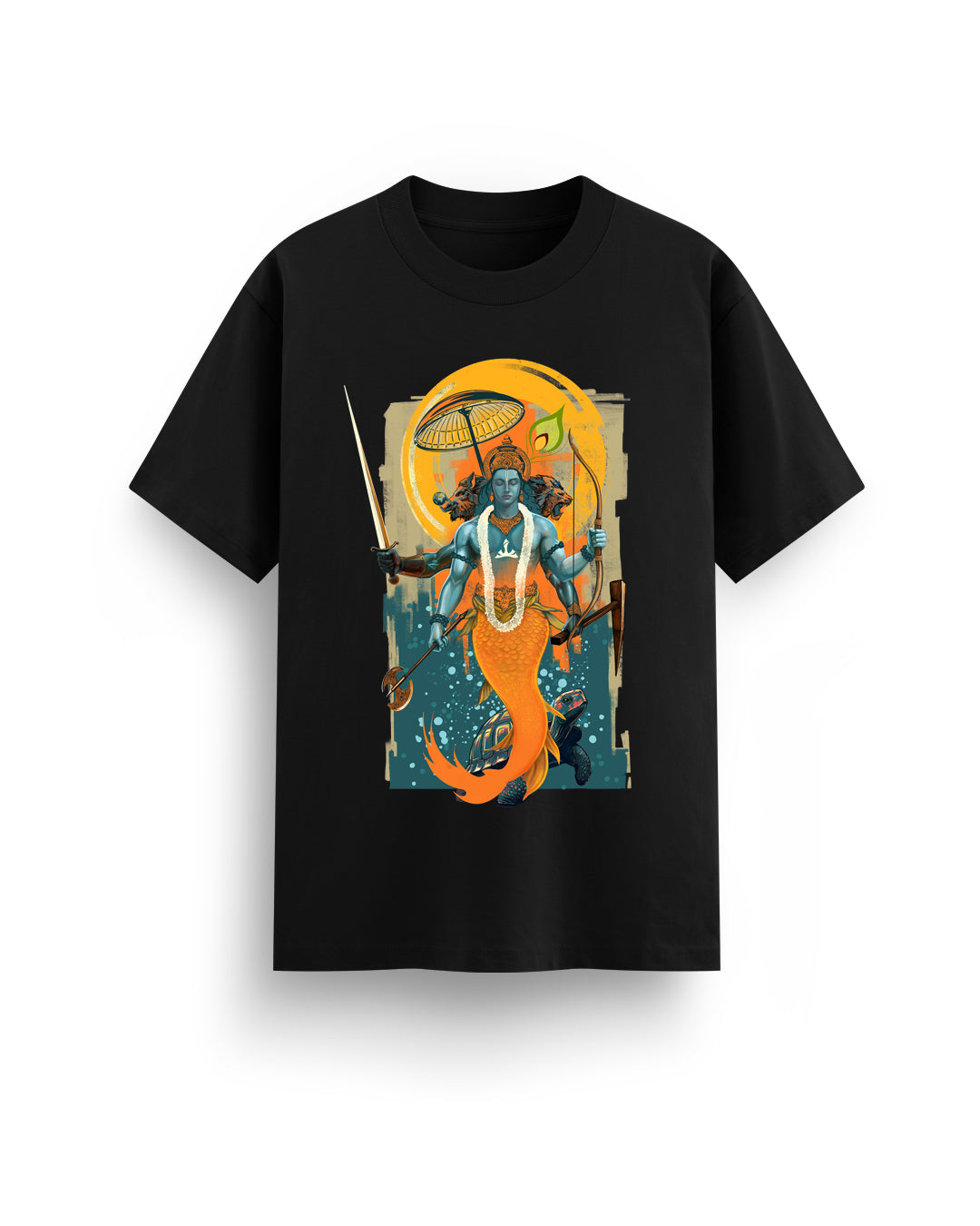 DASHAVATARA - BLACK - Premium Regular Tshirt